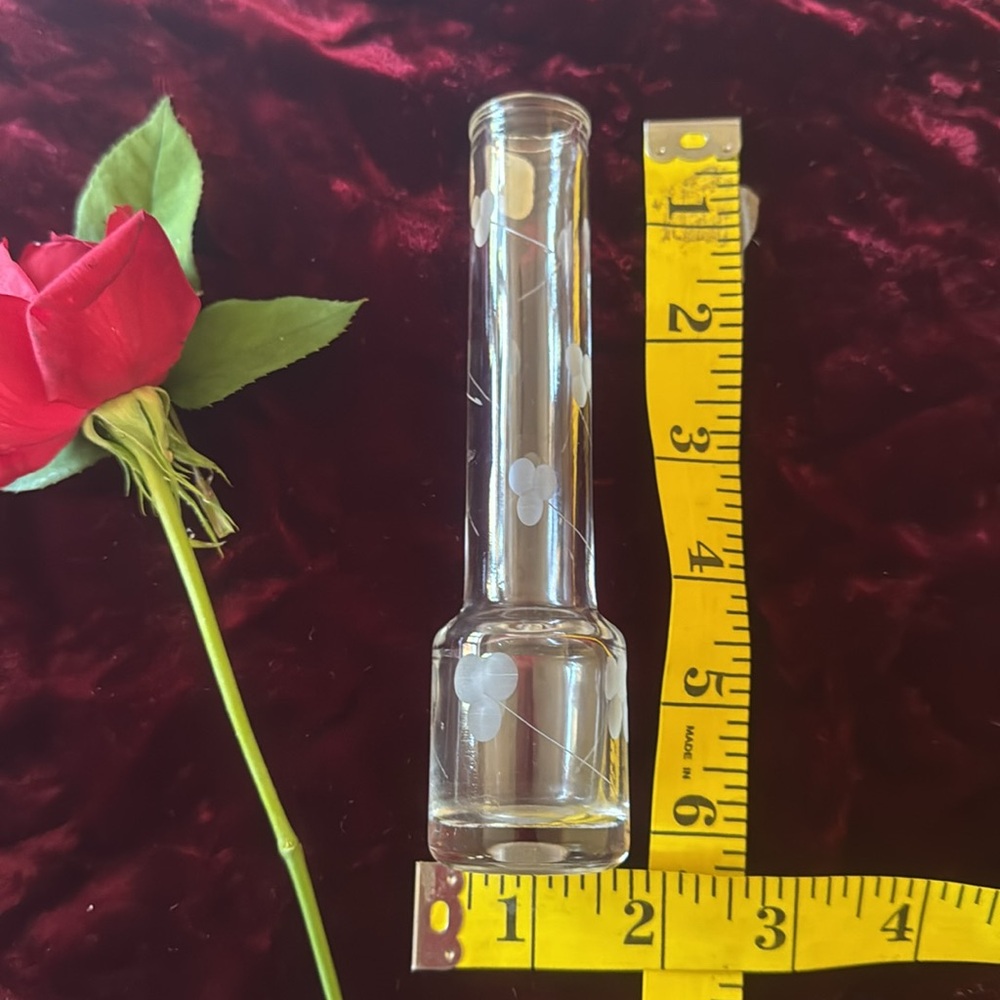 🌹 Eamon Glass; VINTAGE Beautiful Ireland Hand-Cut Crystal Etched Mini Vase 6” - Picture 6 of 10